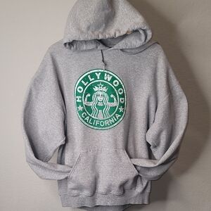 Jerzees Gray and Green Hollywood California Sweater